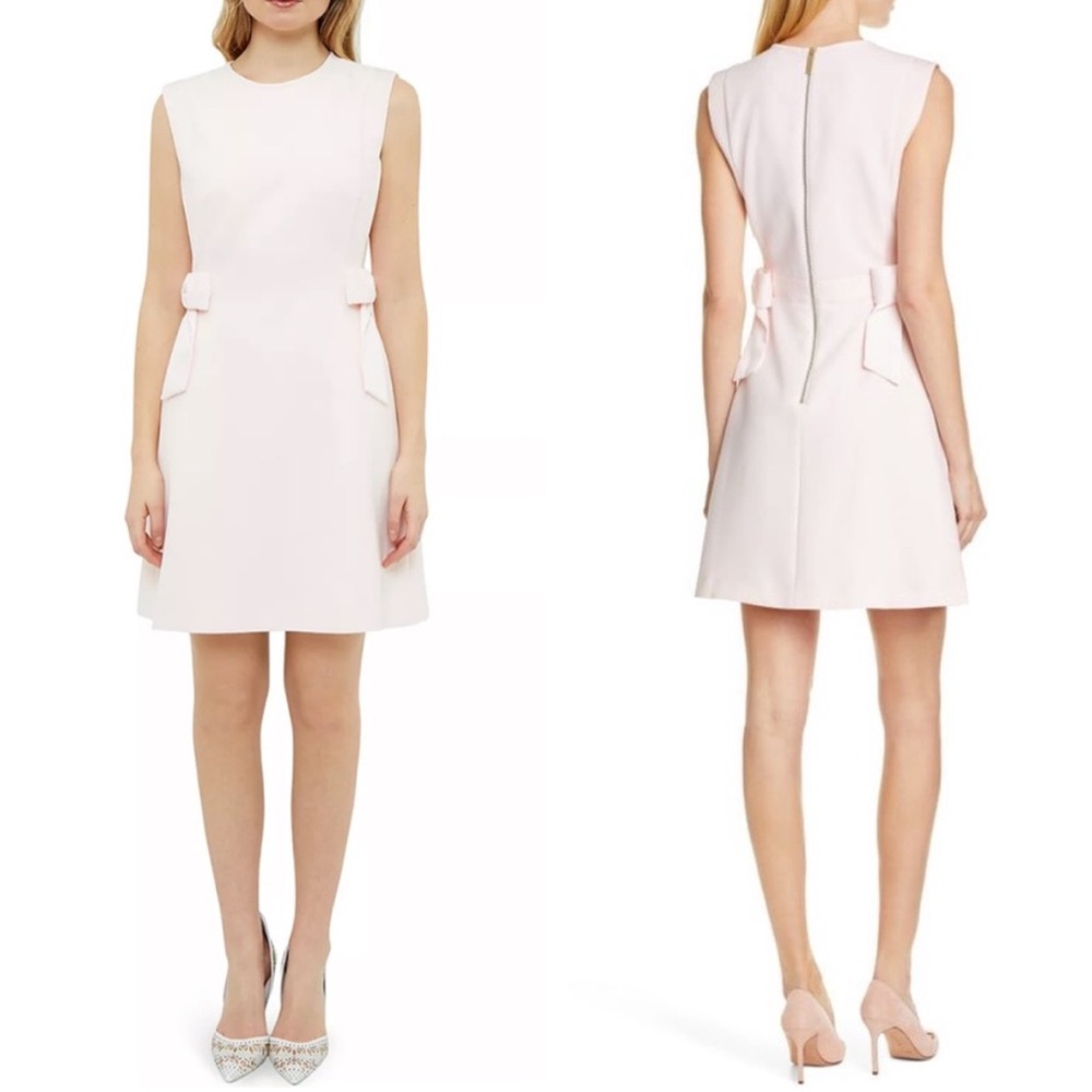 Ted Baker Meline - baby pink minidress with bows and pockets